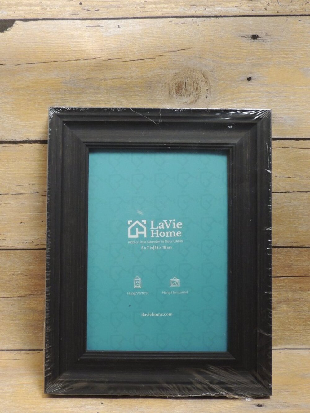 LaVie Home 5"x7" Faux Woodgrain Picture Frame Distressed Brown NEW & SEALED 2pk